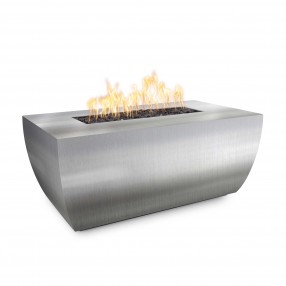 The Outdoor Plus  Avalon Stainless Steel Fire Pit - 15” Tall - Match Lit