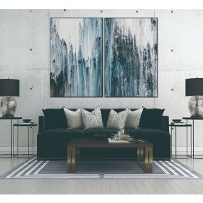 Whiteline Modern Living Zelda 2-Piece 40"x60" (each) Canvas Wall Art With Black PS Frame - Lifestyle