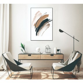 Whiteline Modern Living Paloma 48"x32" Canvas Wall Art With Black PS Frame - Lifestyle