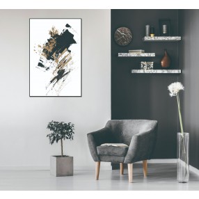 Whiteline Modern Living Nina 48"x32" Canvas Wall Art With Black PS Frame - Lifestyle
