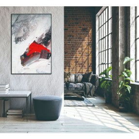 Whiteline Modern Living Rojo 40"x60" Canvas Wall Art With Black PS Frame - Lifestyle