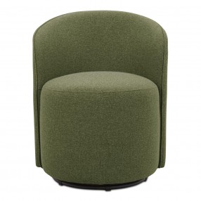 Moe's Home Collection Sylvie Outdoor Swivel Dining Chair in Dark Green - Front
