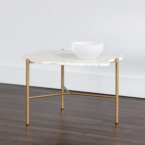 Sunpan Saunders Coffee Table Base - High - Gold - Lifestyle