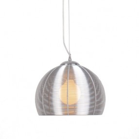 Bromi Lenox 1 Light Round Modern Silver Pendant