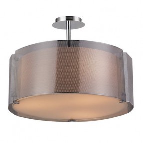 Bromi Lynch Iron Mesh Chrome Drum Pendant