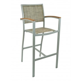 Aluminum Barstool - Dark Basket