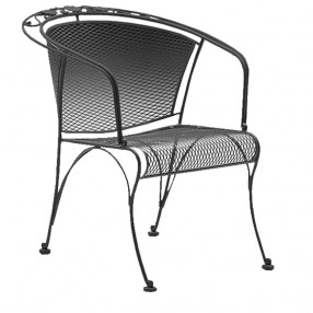 Woodard Barrel Dining Chair with Optional Seat and Back Cushion