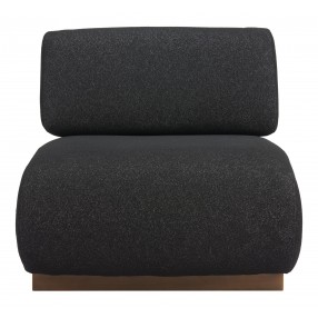 Barsa Accent Chair in Black- Front View