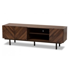 Baxton Studio Berit Walnut Wood TV Stand