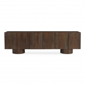 Moe’s Home Collection Hadley Media Unit in Warm Brown - Front