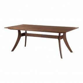 Moe's Home Collection Florence Rectangular Small Dining Table - Walnut - Front Side Angle
