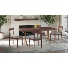 Moe's Home Collection Leone Dining Chair in Walnut - Set of Two - Lifestyle
