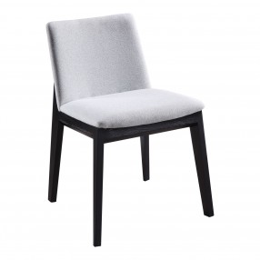 Deco Ash Dining Chair, Light Grey - Set of Two - Front Side Angle