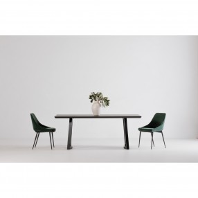 Moe's Home Collection Silas Rectangular Dining Table Black Ash - Lifestyle