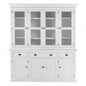 Nova Solo Halifax Buffet, Hutch Unit with 4 Glass Doors - Front Angle