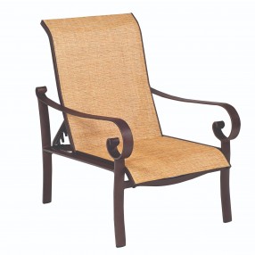 Woodard Belden Sling Adjustable Lounge Chair - Angled