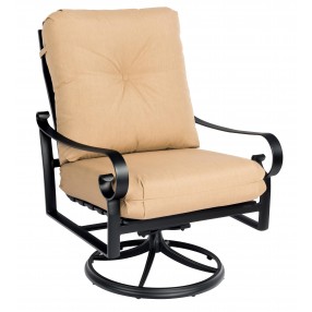 Woodard Belden Big Man's Swivel Rocking Lounge Chair - Angled