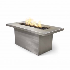 The Outdoor Plus Bella Linear 48" x 30" Stainless Steel Fire Pit