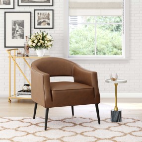 Zuo Modern Berkeley Accent Chair Vintage Brown - Lifestyle