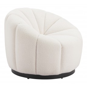Bhutan Accent Chair in Cream- Side view 1