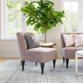 Bintulu Accent Chair in Taupe- Lifestyle 1