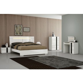Whiteline Modern Living Kimberly Bed King In High Gloss White - Lifestyle 3