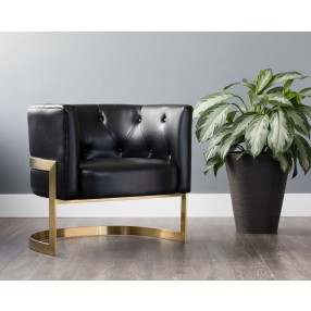 Sunpan Karissa Lounge Chair - Cantina Black - Lifestyle