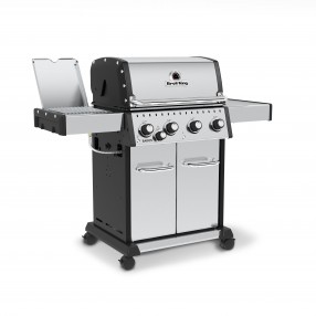 Broil King Baron S 440 Pro IR Grill - NG/LP - Angled Tray Open