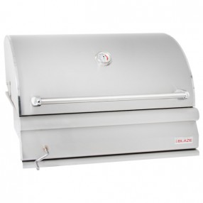 Blaze Grills 32-Inch Charcoal Grill - Angled and Closed