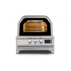 Blaze Grills 26-Inch Propane Gas Outdoor Pizza Oven With Rotisserie - Front with Drip Tray