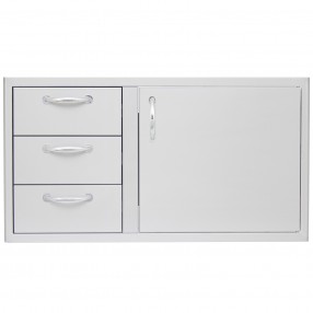 Blaze Grills 39-Inch Access Door and Triple Drawer Combo - Front