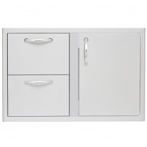 Blaze Grills 32 Inch Access Door & Double Drawer Combo - Front