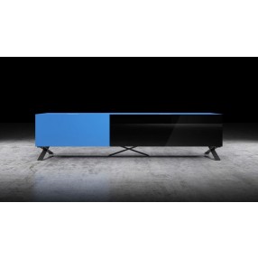 Influencer 75" TV Stand - Matte Blue - Lifestyle