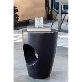 Moe's Home Collection Aylard Outdoor Stool in Black - Lifestyle