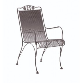 Woodard Briarwood High Back Dining Arm Chair - Angled