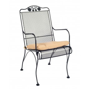 Woodard Briarwood High Back Dining Arm Chair with Optional Seat Cushion - 
