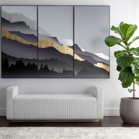 Sunpan Odette Bench - Ernst Silverstone / Maven Black - Lifestyle