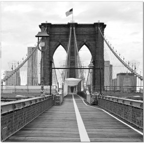 J&M Furniture Acrylic Wall Art Brooklyn Bridge Flag 