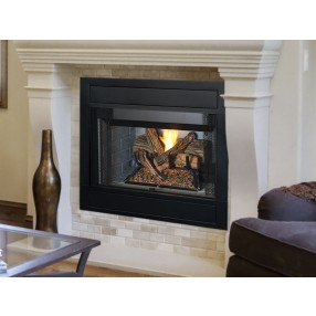 Superior Fireplaces 36" Natural/Propane With Electronic Ignition And White Stacked Refractory Panels
