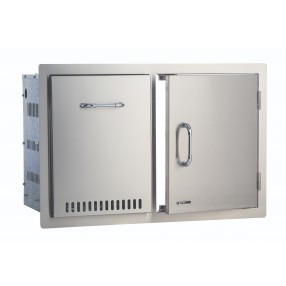 Bull BBQ 30" Door/Propane Drawer Combo - Angled View