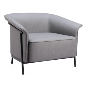 Burry Accent Chair in Slate Gray - Angled