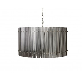 Sunpan Kore Chandelier Small - Nickel / Smoke Grey - Front Angle