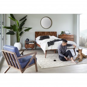 Moe's Home Collection O2 Bed in Queen / King - Brown - Lifestyle