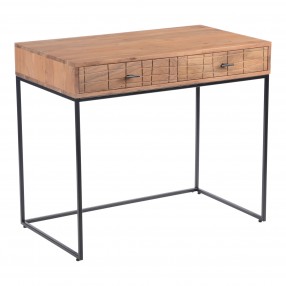 Moe's Home Collection Atelier Desk, Natural - Front Side Angle