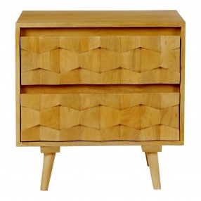 Moe's Home Collection O2 Two Drawer Nightstand Light Golden - Front Angle