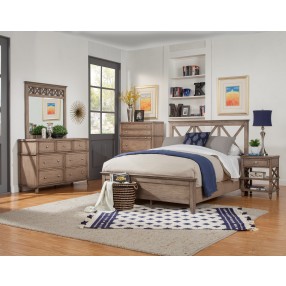 Alpine Furniture Potter Full Size Bed Headboard in French Truffle - Lifestyle