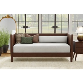 Alpine Furniture Flynn Mid Century Modern Twin Size Day Bed, Walnut - Lifestyle