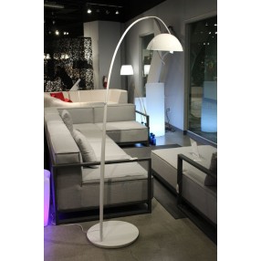 Calvin Floor Lamp White Aluminium in White - Lifestyle