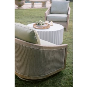 Sunset West Cambria Club Chair in Canvas Canvas w/ Self Welt