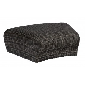 Woodard Genie Curved Backless Bench/Ottoman - Angled